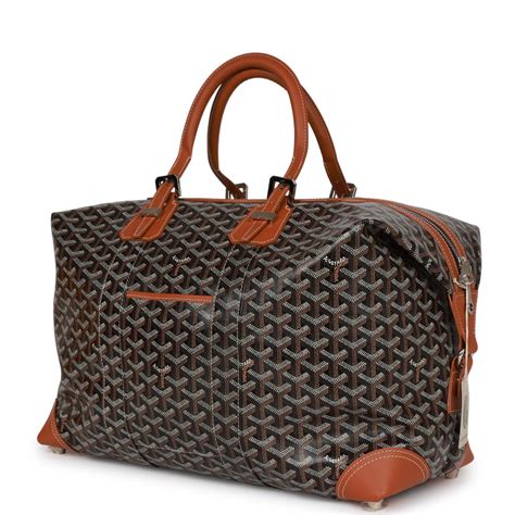 Goyard Goyardine Black Boeing 45 Travel Bag Silver Hardware